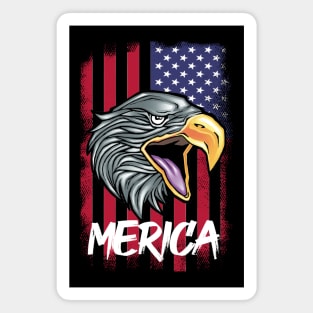 Eagle Merica American Flag 4th of July Independence Day Magnet